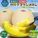 【お中元】【送料無料】メロン クラウンメロン 白等級 1.3kg前後 2玉 静岡県産