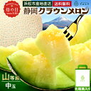 母の日【送料無料】静岡クラウンメロン 山等級 1.3kg前後 1玉 ガラス温室栽培 化粧箱入 静岡県産 (日時指定OK)
