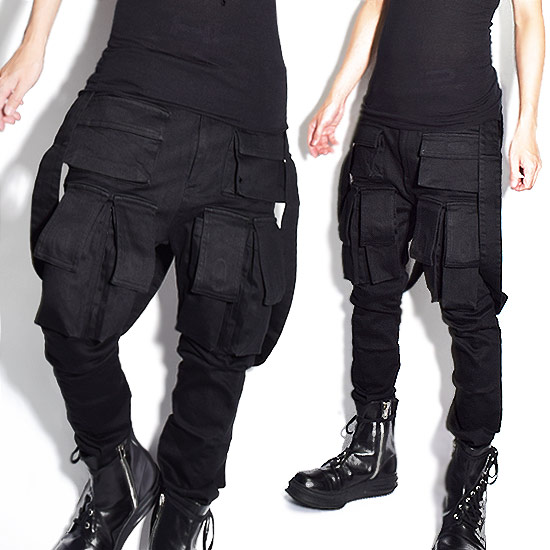 福袋 黒 ブラック メンズファッション スリムパンツ 細身 サロペット