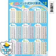 お風呂の学校 インド式かけ算表 お風呂ポスター 1〜9の段 青空デザイン 防水 A2サイズ 九九 こども 算数 …