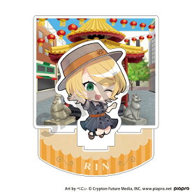 ピアプロキャラクターズ　ジオラマアクリルスタンド＿鏡音リン/レトロ☆神戸2025ミニキャラ