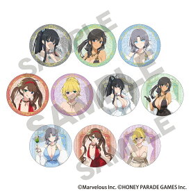 【予約商品7月上旬発送】シノビマスター 閃乱カグラ NEW LINK　トレーディンググリッター缶バッジ＿パーティドレス