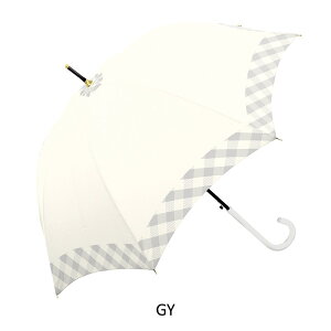 傘 クラックス傘 晴雨兼用傘 レディース 女性 長傘 ジャンプ傘 チェック ブラックコーティング 日焼け防止 おしゃれ 可愛い 上品 おすすめ 人気 プレゼント クラックス グレー ベージュ
