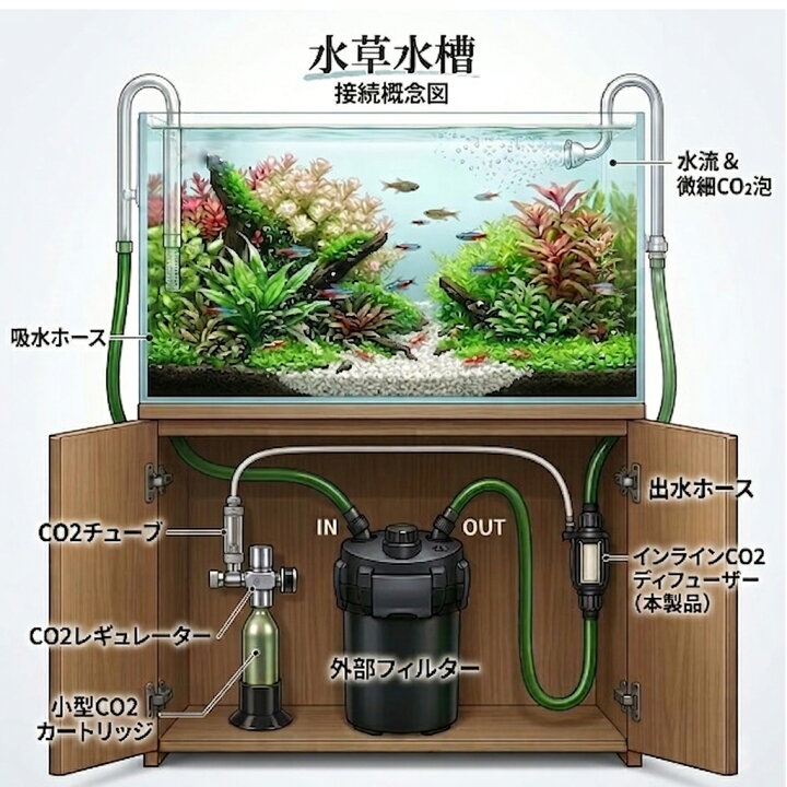 楽天市場】クリスタルアクア CO2フルセットCタイプ 水草育成用CO2添加 