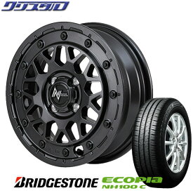 新品 【正規品】 2018年製 BRIDGESTONE ブリヂストン ECOPIA NH100C エコピア 165/70R14 タイヤ アルミホイールセット 4本 MID NITRO POWER M29 STINGER ナイトロパワー M29 スティンガー 1445+45 4/100 14インチ 5J +45 ホール数：4 PCD：100 バレルブラック