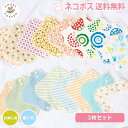 【クーポン使用で10%OFF 23日まで】【南国柄入りました】布ナプキン セット おりもの お試し3枚SET おりものシート 布ライナー セット 18cm すぃ...