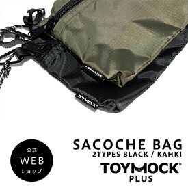 TOYMOCK サコッシュ メンズ ナイロン ショルダー バッグ 黒 ブラック 軽量 アウトドア トイモック