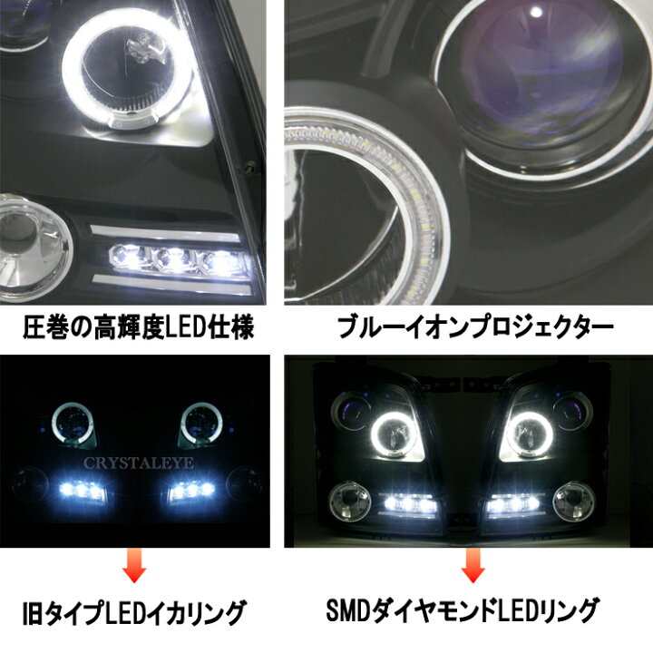 楽天市場】MH21S 22SワゴンR高輝度SMD LEDイカリングプロジェクター 