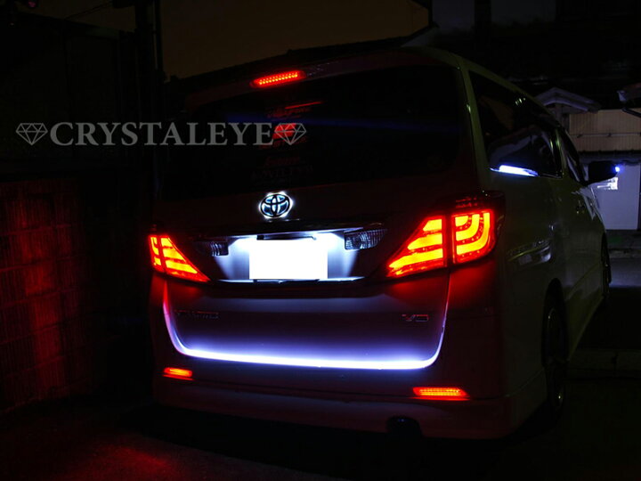 楽天市場】トヨタ 20系ヴェルファイアファイバー LEDテールクリスタル 