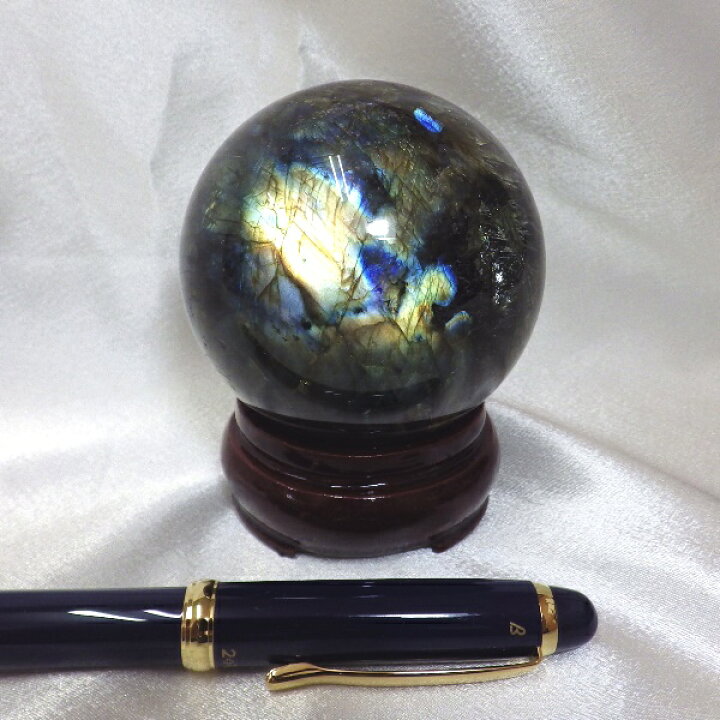 楽天市場】【完全天然 最高品質クラス】 ラブラドライト丸玉（重さ370g 