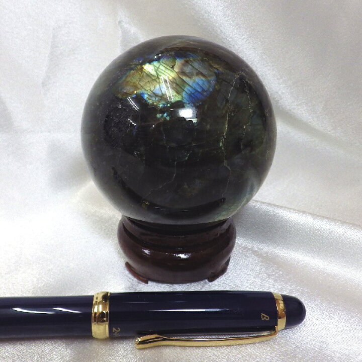 楽天市場】【完全天然 最高品質クラス】 ラブラドライト丸玉（重さ347g 