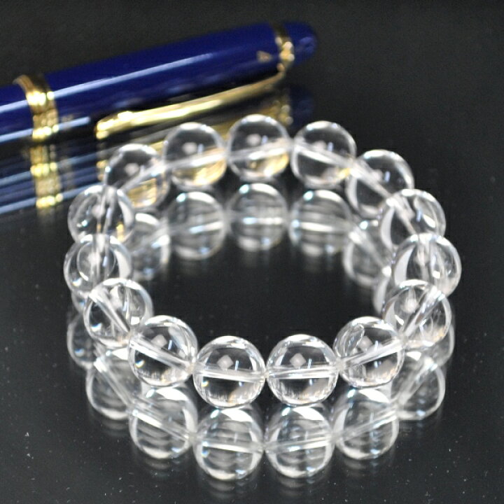 楽天市場】12mm玉 ALL透明本水晶ブレスレット【総合運UPの 
