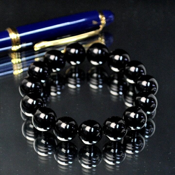 楽天市場】12mm玉 ALLモリオン（黒水晶）ブレスレット【強力な邪気 