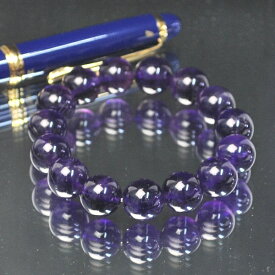 12mm玉 ALLアメジストブレスレット【健康美容運】健康・美容・アンチエイジングの定番 ＜返品・交換可＞無料サイズ変更保証付き