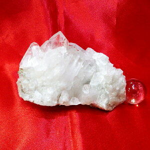 【スタンダードクラス】水晶原石クラスター 中型サイズ(重さ456g 高さ約6.5cm 横幅約10.5cm 奥行約8cm ブラジル産)【台座なし】完全天然石 写真現品販売