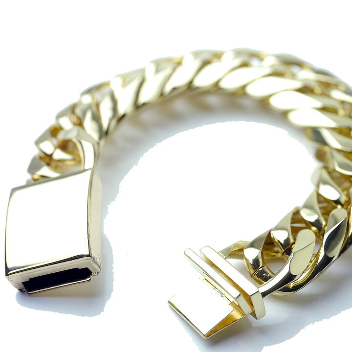 楽天市場】楽天が発送 ge ダブル喜平 ブレスレット[金色 6面カット 幅  