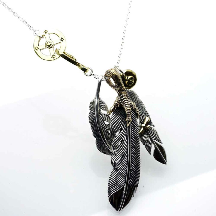 楽天市場】楽天が発送 se ネックレス メンズ 金色イーグルクロー 3連  