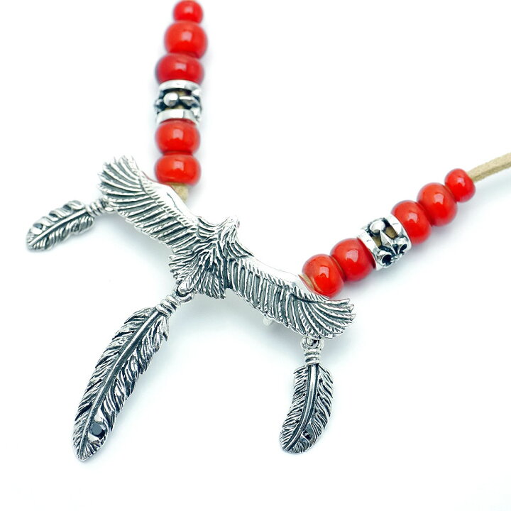 楽天市場】hi イーグル ネックレス 3枚フェザー シルバー925 ホワイト  