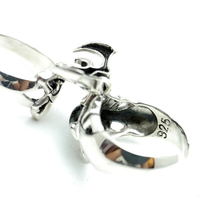 楽天市場】on シルバー925 スパイダーボーン アーマーリング メンズ  