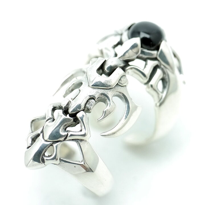 楽天市場】on シルバー925 スパイダーボーン アーマーリング メンズ  