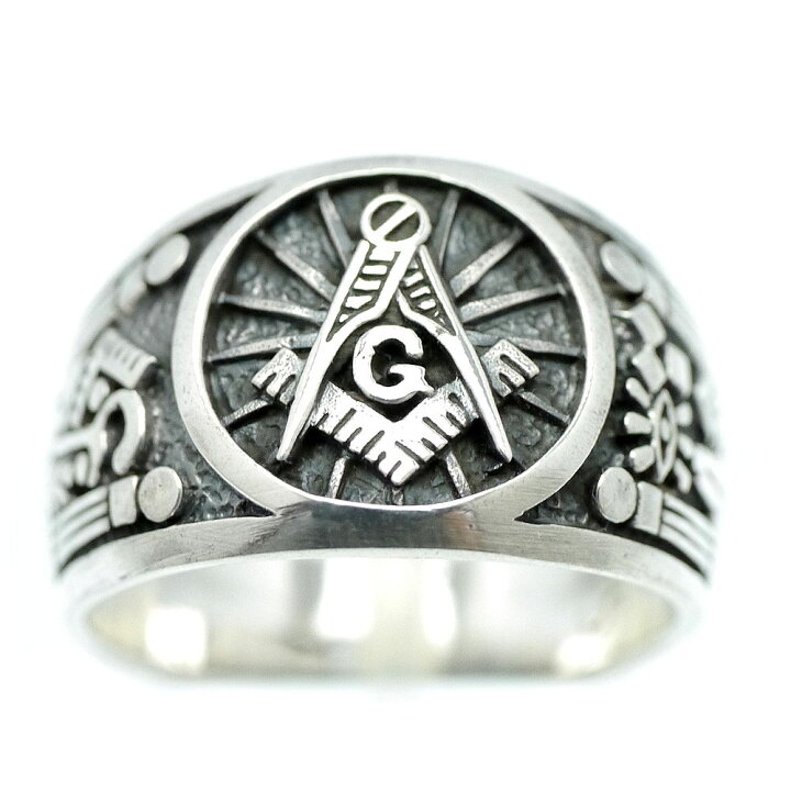 楽天市場 シルバー925 フリーメイソン リング メンズ C1 シンボル フリーメーソン 12号 16号 17号 18号 19号 21号 22号 指輪 シルバーリング シルバーアクセサリー 秘密結社 都市伝説 メンズアクセのシルバーワン