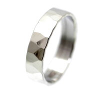 シルバー925 ハンマード リング メンズ c3 細め 鎚目 [縦幅5mm 11号12号13号14号15号16号17号18号19号20…