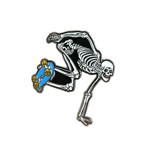 POWELL PERALTA BADGE pEGy^ obW SKATEBOARDING SKELETON LAPEL PINiGLOW IN THE DARKj XP[g{[h XP{[