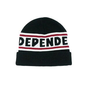 INDEPENDENT KNITCAP �C���f�B�y���f���g �j�b�g�L���b�v BAR LOGO BEANIE BLACK �X�P�[�g�{�[�h �X�P�{�[