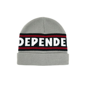 INDEPENDENT KNITCAP �C���f�B�y���f���g �j�b�g�L���b�v BAR LOGO BEANIE GREY �X�P�[�g�{�[�h �X�P�{�[