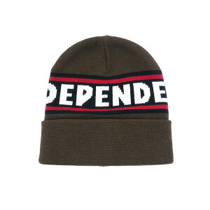 INDEPENDENT KNITCAP �C���f�B�y���f���g �j�b�g�L���b�v BAR LOGO BEANIE CHOCOLATE �X�P�[�g�{�[�h �X�P�{�[
