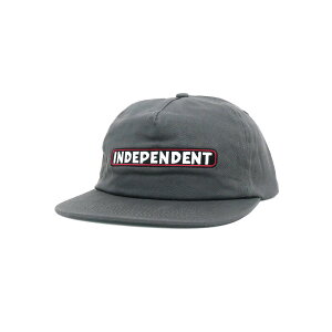 INDEPENDENT CAP �C���f�B�y���f���g �L���b�v BAR LOGO SNAPBACK CHARCOAL �X�P�[�g�{�[�h �X�P�{�[