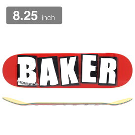 BAKER DECK ベイカー デッキ TEAM BRAND LOGO RED/WHITE 8.25 スケートボード スケボー