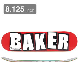BAKER DECK ベイカー デッキ TEAM BRAND LOGO RED/WHITE 8.125 スケートボード スケボー