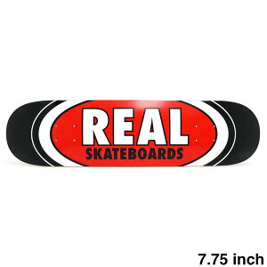 REAL DECK ���A�� �f�b�L TEAM CLASSIC OVAL BLACK/RED 7.75 �X�P�[�g�{�[�h �X�P�{�[