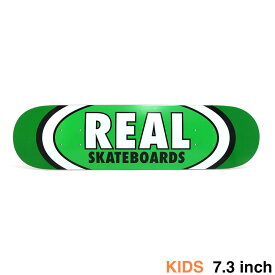 REAL DECK リアル デッキ（子供用） TEAM CLASSIC OVAL GREEN 7.3 スケートボード スケボー
