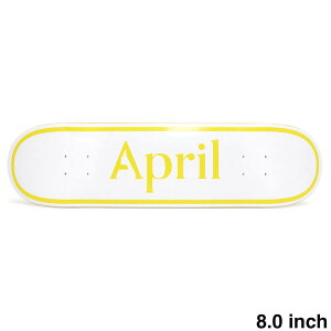 APRIL DECK �G�C�v���� �f�b�L TEAM OG LOGO YELLOW WHITE 8.0 TWIN �X�P�[�g�{�[�h �X�P�{�[