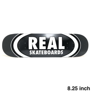 REAL DECK ���A�� �f�b�L TEAM CLASSIC OVAL BLACK 8.25 �X�P�[�g�{�[�h �X�P�{�[