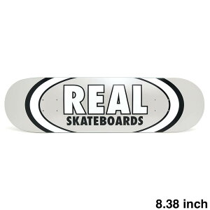 REAL DECK ���A�� �f�b�L TEAM CLASSIC OVAL WHITE 8.38 �X�P�[�g�{�[�h �X�P�{�[