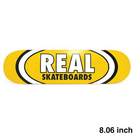REAL DECK リアル デッキ TEAM CLASSIC OVAL YELLOW 8.06 スケートボード スケボー