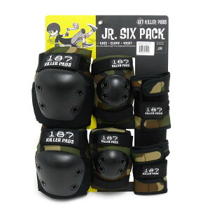 187 KILLER PADS KIDS PADSET �����G�C�g�Z�u���L���[�p�b�h �q���p�p�b�h�Z�b�g JUNIOR SIX PACK CAMO �v���e�N�^�[ �Z�[�t�e�B�[�M�A �X�P�[�g�{�[�h �X�P�{�[