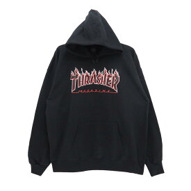 THRASHER HOOD スラッシャー パーカー FLAME BLACK/RED（US企画） スケートボード スケボー