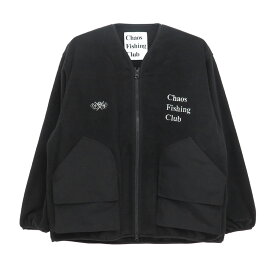 CHAOS FISHING CLUB JACKET カオスフィッシングクラブ ジャケット FISH HUNTING FLEECE BLACK スケートボード スケボー