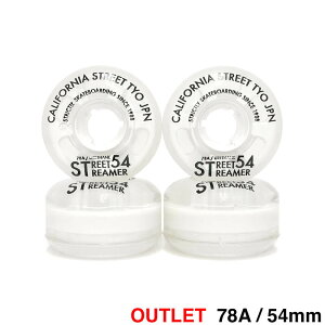iAEgbgi 4,400~  2,990~jCALIFORNIA STREET WHEEL JtHjAXg[g \tgEB[iN[U[j STREET STREAMER CLEARi78AjNA 54mm ΂ XP[g{[h XP{[