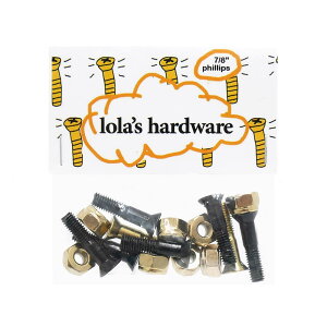 LOLA'S HARDWARE BOLT ���[���Y�n�[�h�E�F�A �{���g�i�v���X�j7/8�C���` PHILLIPS BLACK/GOLD �X�P�[�g�{�[�h �X�P�{�[