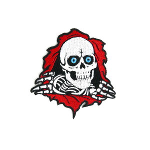 POWELL PERALTA PATCH pEGy^ by RIPPER 3INCH WHITE/RED/BLACK XP[g{[h XP{[