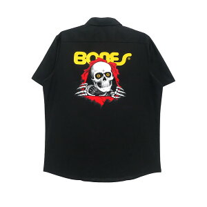 POWELL PERALTA SHORT SLEEVE SHIRTS �p�E�G���y�����^ �����V���c RIPPER WORK BLACK �X�P�[�g�{�[�h �X�P�{�[