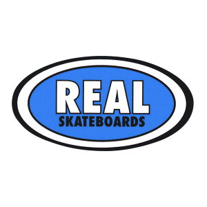 REAL STICKER ���A�� �X�e�b�J�[ CLASSIC OVAL MEDIUM 440 BLUE �X�P�[�g�{�[�h �X�P�{�[