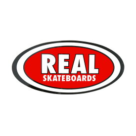REAL STICKER リアル ステッカー CLASSIC OVAL MEDIUM 440 RED スケートボード スケボー