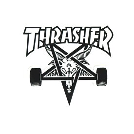 THRASHER STICKER スラッシャー ステッカー SKATE GOAT 330 BLACK（黒ウィール）（US企画） スケートボード スケボー