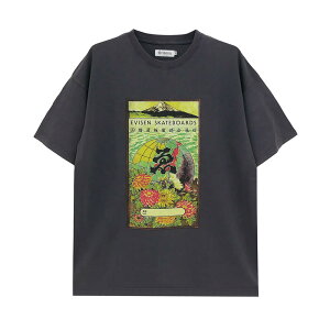 EVISEN T-SHIRT GrZ TVc GLOBE LABEL CHARCOAL XP[g{[h XP{[